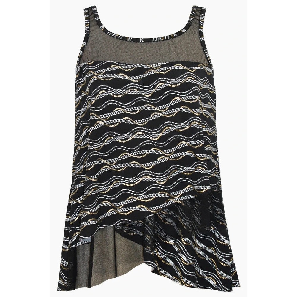 Miraclesuit Women's Linked In Mirage Tankini‎ Swim Top Size 8  NEW  $140